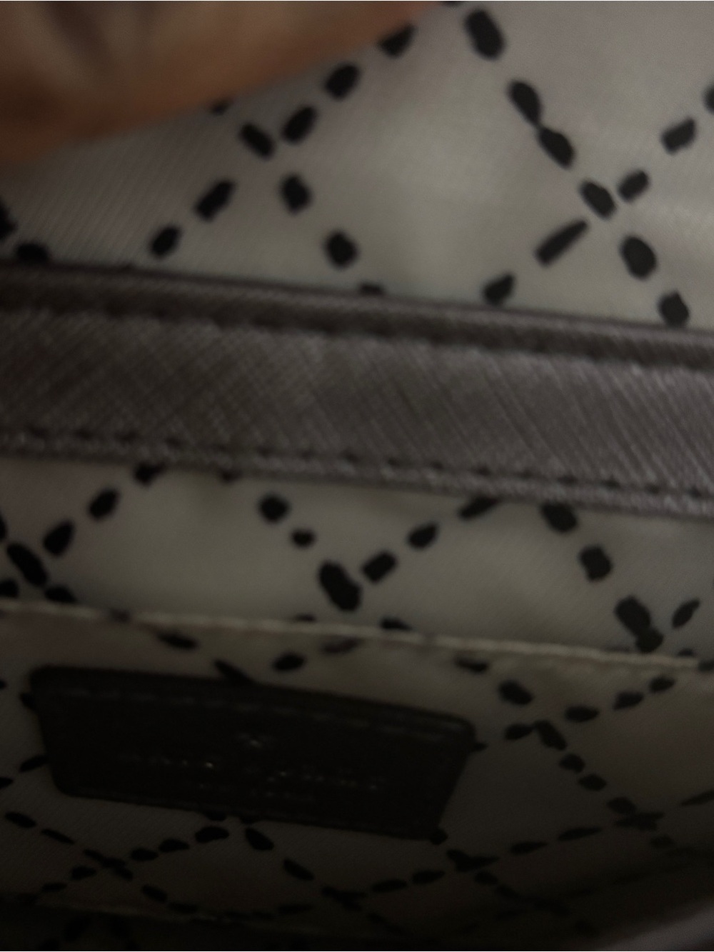 kate spade metallic gray crossbody with gold hardware - Picture 10 of 10
